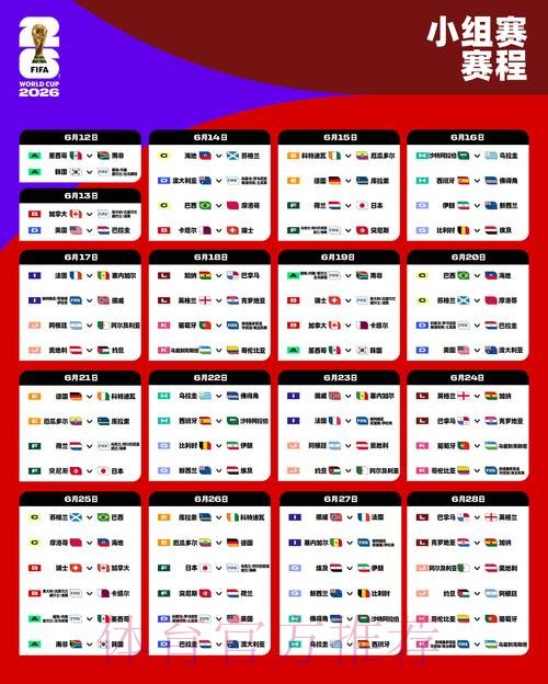 2026世界杯小组赛赛程中国时间实时赛程查询入口